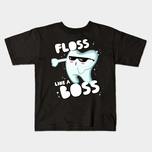 Floss Like A Boss Kids T-Shirt by zeno27